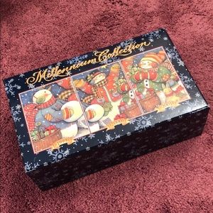 Lang Millennium Collection Snowman Ornament Set -3